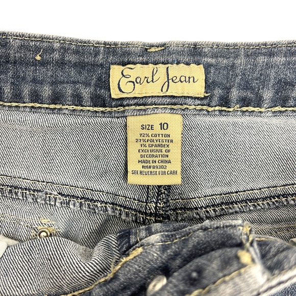 SOLD 🔴 Earl jeans vintage denim skirt washed blue size US 10 Y2K Jeans - Picture 7 of 12
